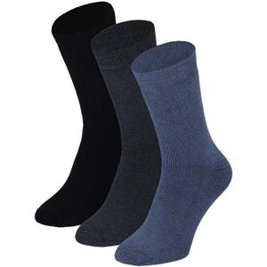 Badstof sokken basis kleuren assorti blauw