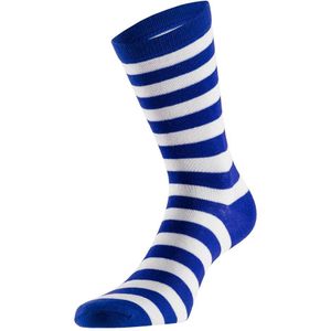 Feest sokken met strepenkobal blauw