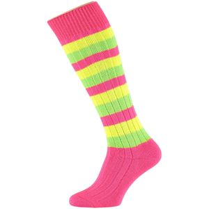 Party soccer socks rose/geel/groen