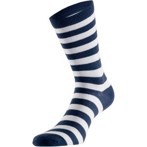 Feest sokken met strepen marine blauw