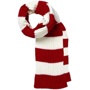 Feest sjaal 2 x 2 rib rood