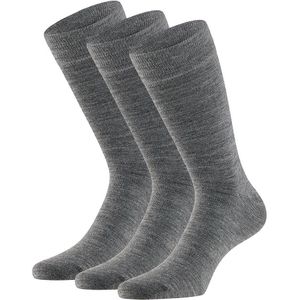 Wollen sokken heren medium grijs