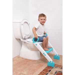 Dreambaby Step-Up Toilet Trainer - wc verkleiner met trapje - toiletverkleiner - Aqua-Wit