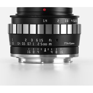 TT Artisan - Cameralens - 23mm F1.4 APS-C voor Canon EOS M-vatting, zwart + zilver