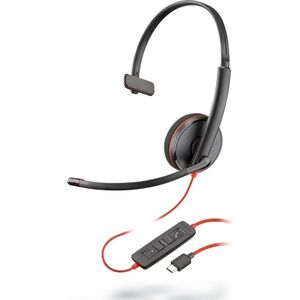 POLY Blackwire C3210 Headset Bedraad Hoofdband Kantoor/callcenter USB Type-C Zwart