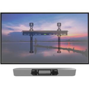 Cavus Vaste Tv Muurbeugel & ophangbeugel geschikt voor Sonos Beam Soundbar Zwart & 37 - 70 Inch Televisies t/m 55 Kg - XL
