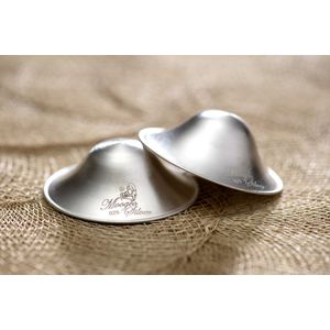 MOOGCO Silver nipple guards - tepelkapjes - maat L - de originele zilveren tepelbeschermer- 925 zilver