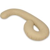 Body pillow - 240 cm - 100% katoen - beige geruit