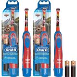 2 stuks Oral-B Stages Power Kids elektrische tandenborstel op batterijen met Disney Cars - DUO pack