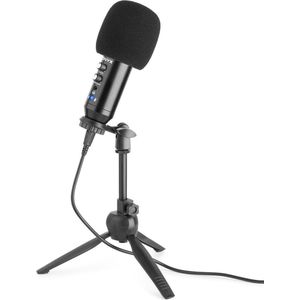 Studio microfoon - Vonyx CM320B USB microfoon met tafelstandaard - Zwart