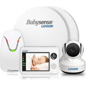 Luvion Essential Babyfoon met Camera + Babysense 7 - Sensormatje - 5 Sterren Veiligheidsvoordeelbundel