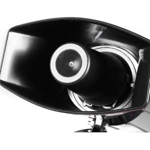 Temz® Megafoon met Sirene - Megafoon - Luchthoorn - Sirene - Megafoon Auto - Speaker - Sirene 12V - Sirene Auto - Produceert 110 Decibel - 12V - Zwart