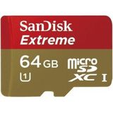 Sandisk Extreme PLUS Micro SD kaart 64 GB + SD adapter