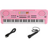 Magnificos - kinderpiano- kinderkeyboard – speelgoedpiano – speelgoed keyboard - met microfoon - roze