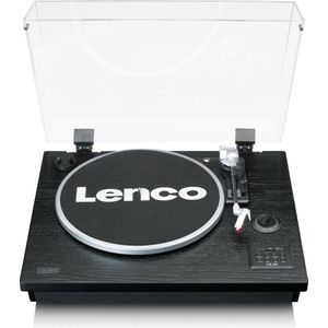 Lenco LS-55BK - Platenspeler met Bluetooth, USB, MP3 - ingebouwde Luidsprekers - Zwart
