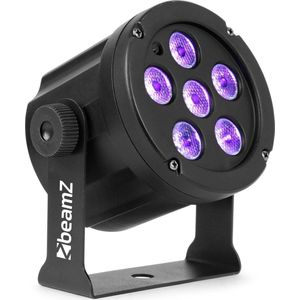 Blacklight - BeamZ SlimPar30 UV blacklight lamp met 6x 2W LED's - Zwart