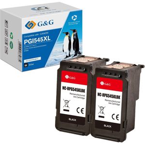 G&G 545XL inktcartridges compatibel met Canon PG-545XL Hoge Capaciteit / 2-pack Zwart