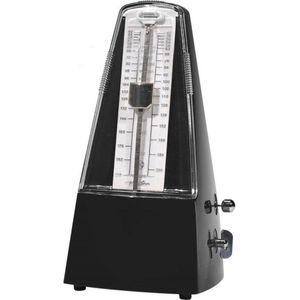 mechanical metronome with bell (0-2-3-4-6), 40-208 bpm, black