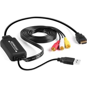 HDMI naar Tulp Composiet AV kabel / zwart - 1,8 meter