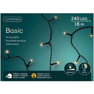 LED Snoerverlichting ricelights - 18 m 240 lampjes - klassiek warm