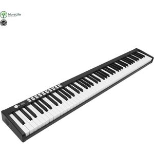 MoreLife elektronische piano - Keyboard Piano - Professionele Elektronische Toetsenbord - Zwarte Piano - Bluetooth Piano - Witte Piano voor beginners