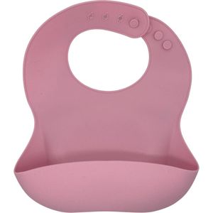 Silicone slabbetje roze - slabber - waterdichte baby slabbetjes - slabben - zachte slab met opvangbakje