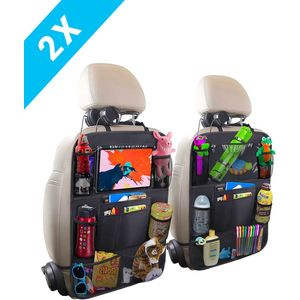 Autostoel Organizer met Tablet Houder - Set van 2 - Beschermhoes voor Kinderen - Beschermer Achterkant - Universeel