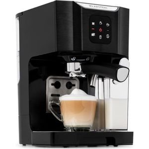 Klarstein BellaVita koffiezetapparaat - voor espresso, cappuccino en latte macchiato - 1450 W - 20 Bar - melkopschuimer