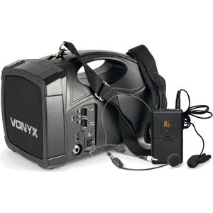 Portable speaker - Vonyx ST012 draagbare speaker met Bluetooth - Incl. draadloze headset microfoon