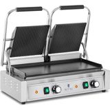 Royal Catering Dubbele contactgrill - Rainurée + Lisse - Royal Catering - 3.600 W