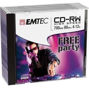 EMTEC CD-RW 700MB 5pcs 12x Jewel Case