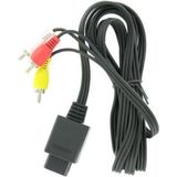 Composiet AV kabel voor Nintendo GameCube (NGC), Nintendo 64 (N64) en Super Nintendo (SNES) / zwart - 1,5 meter