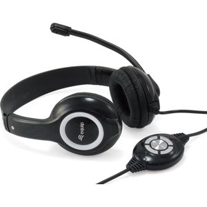 Equip 245301 hoofdtelefoon/headset Bedraad Hoofdband Oproepen/muziek USB Type-A Zwart