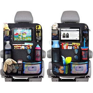 YONO Autostoel Organizer met Tablet Houder - Auto Stoel Beschermer Achterkant - Bekerhouder en Accessoires voor Kinderen - 2 stuks