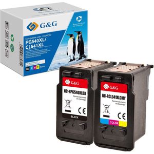Huismerk 540XL 541XL inktcartridges compatibel met Canon PG-540XL CL-541XL Hoge Capaciteit / 2-pack Zwart en Kleur