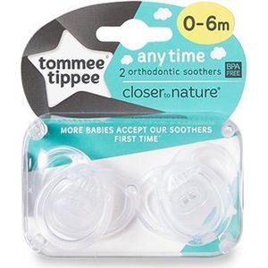 Tommee Tippee Closer to Nature Fopspeen (0-6 maand) - Set van 2 - Assorti