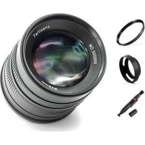 7artisans 55mm F1.4 manual focus lens Fujifilm systeem camera + Gratis lenspen + 52mm uv filter en zonnekap
