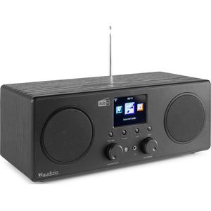 DAB radio met Bluetooth, wifi internet radio en Spotify Connect - Audizio Bari - Zwart