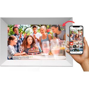 Denver Digitale Fotolijst Full HD 10.1 inch - Fotokader met FRAMEO app - 16GB - IPS Touchscreen - ANDROID & IOS - PFF1063 -Wit