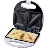 Herenthal - Tosti apparaat - Dubbele Toast Sandwich Maker - Indicatie lampje - Tosti ijzer met Anti Aanbaklaag - Kleur: Wit