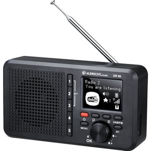 Albrecht DR 86 - Radio - DAB+ - FM - Seniorenradio - Muziekstreaming - Geïntegreerde 2200mAh-batterij zwart