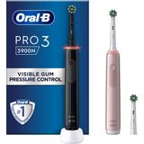 Oral-B PRO 3 3900 - Elektrische Tandenborstel - Duo Zwart + Roze