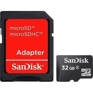Sandisk Micro SD kaart 32 GB + SD adapter