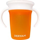 Deryan luxe Quuby Drinkbeker 360 trainer - Oefenbeker - Antilekbeker - Oranje