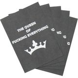 Housevitamin Ansichtkaart Queen of f*ck*n everything - Set van 5 - A6