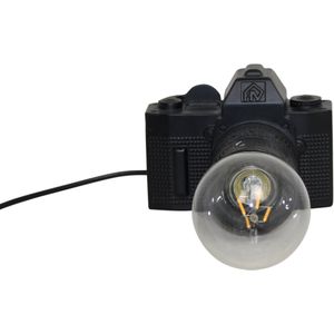 Housevitamin Camera Lamp - Zwart - 15x12x14cm