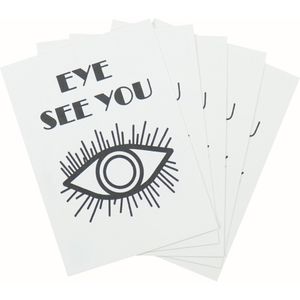 Housevitamin Ansichtkaart Eye See You - Set van 5 - A6