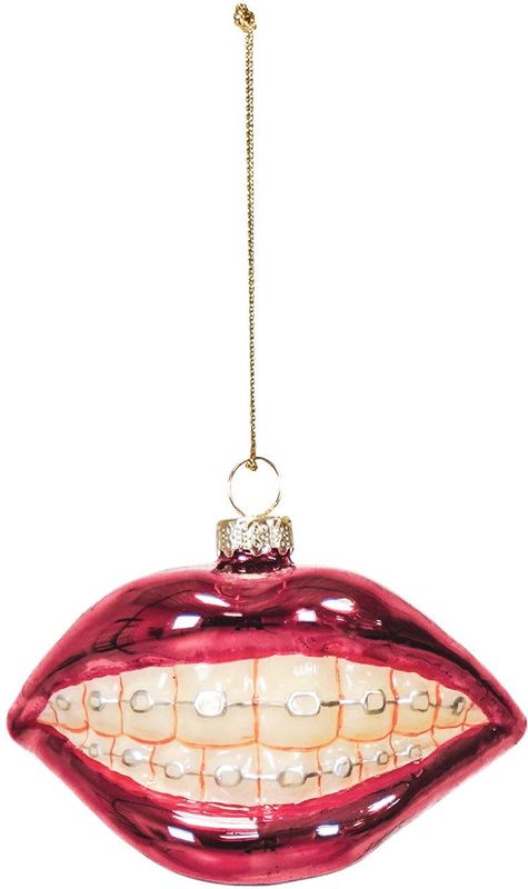 Kersthanger - Beugelbekkie - Glas - Roze - 9x6,5x6,5cm