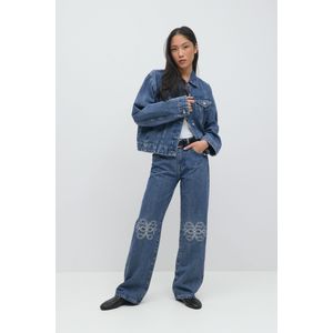 Gina Tricot - Embroidery jeans - wide jeans - Blau - 42 - Dame
