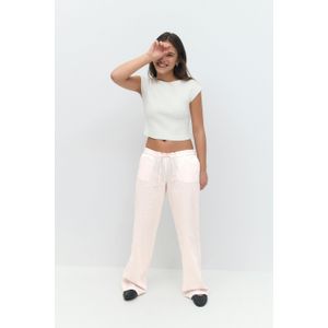 Gina Tricot - Y linen blend tall trousers - leinenhosen - Rosa - 146/152 - Mädchen